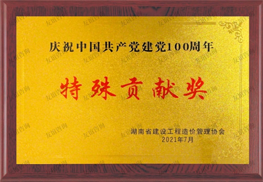 湖南省建設(shè)工程造價(jià)管理-慶祝中國共產(chǎn)黨建黨100周年特殊貢獻(xiàn)獎(jiǎng)